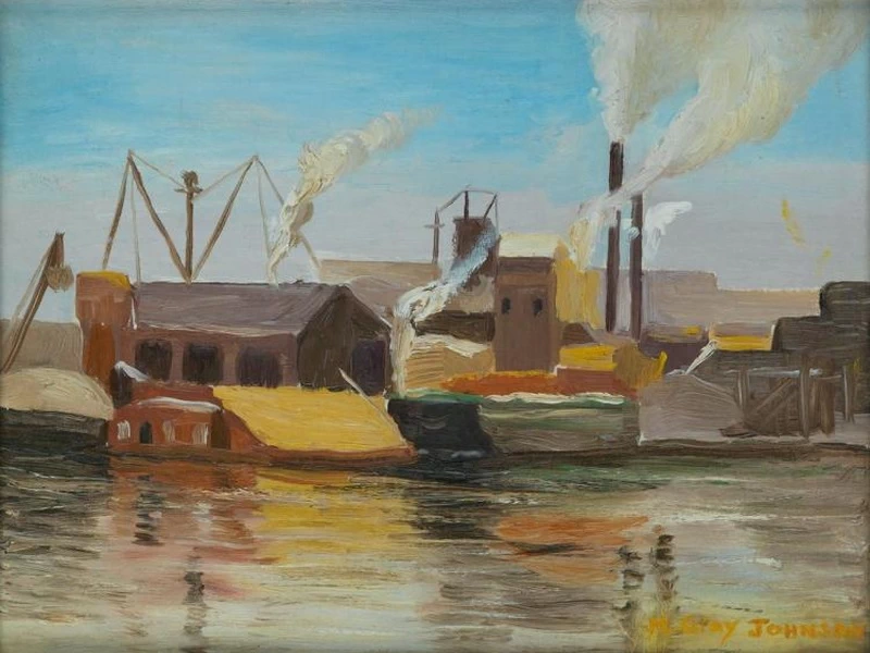 1896-Malvin Gray Johnson - Lungo il fiume Harlem